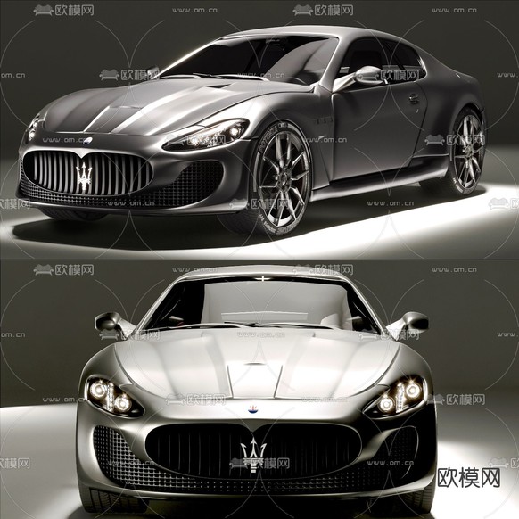 现代玛莎拉蒂跑车3d模型下载(渲染图4)