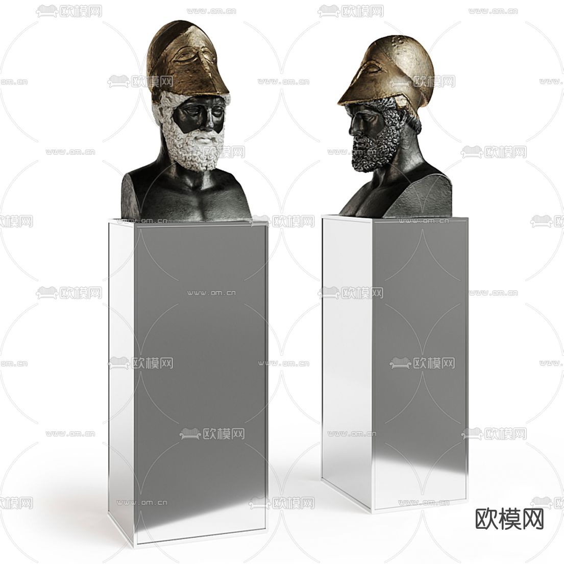 欧式人物雕塑3d模型下载（渲染图2）