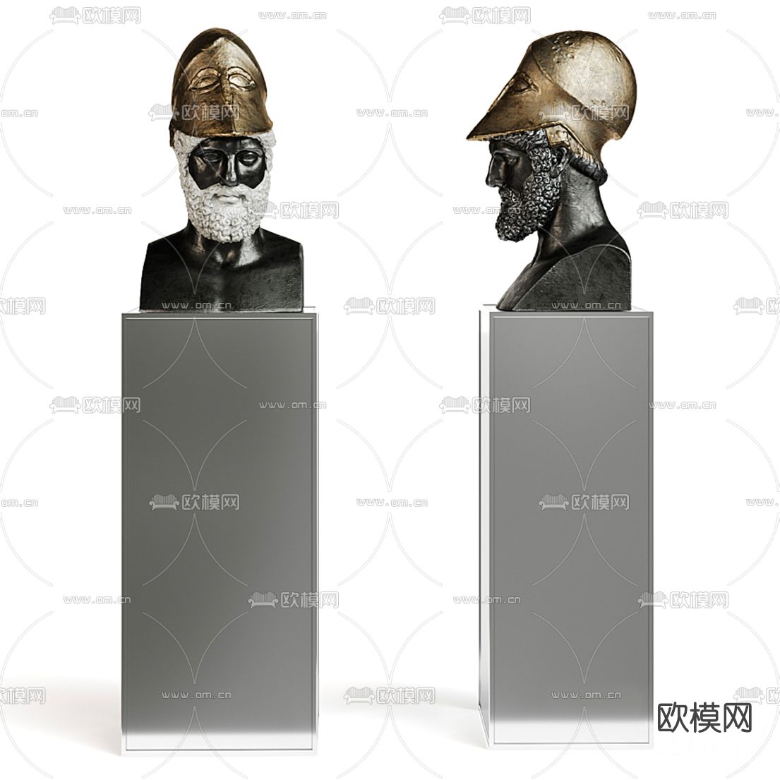 欧式人物雕塑3d模型下载（渲染图4）