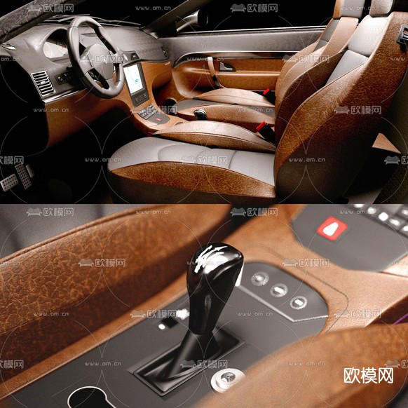 现代玛莎拉蒂跑车3d模型下载(渲染图5)