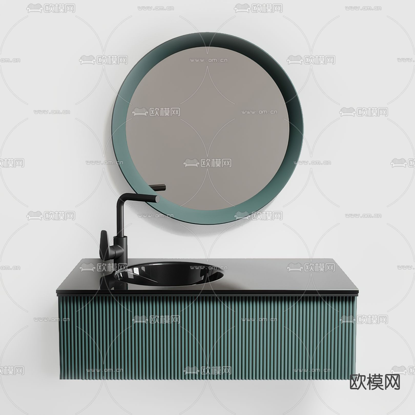 现代洗手台盆3d模型