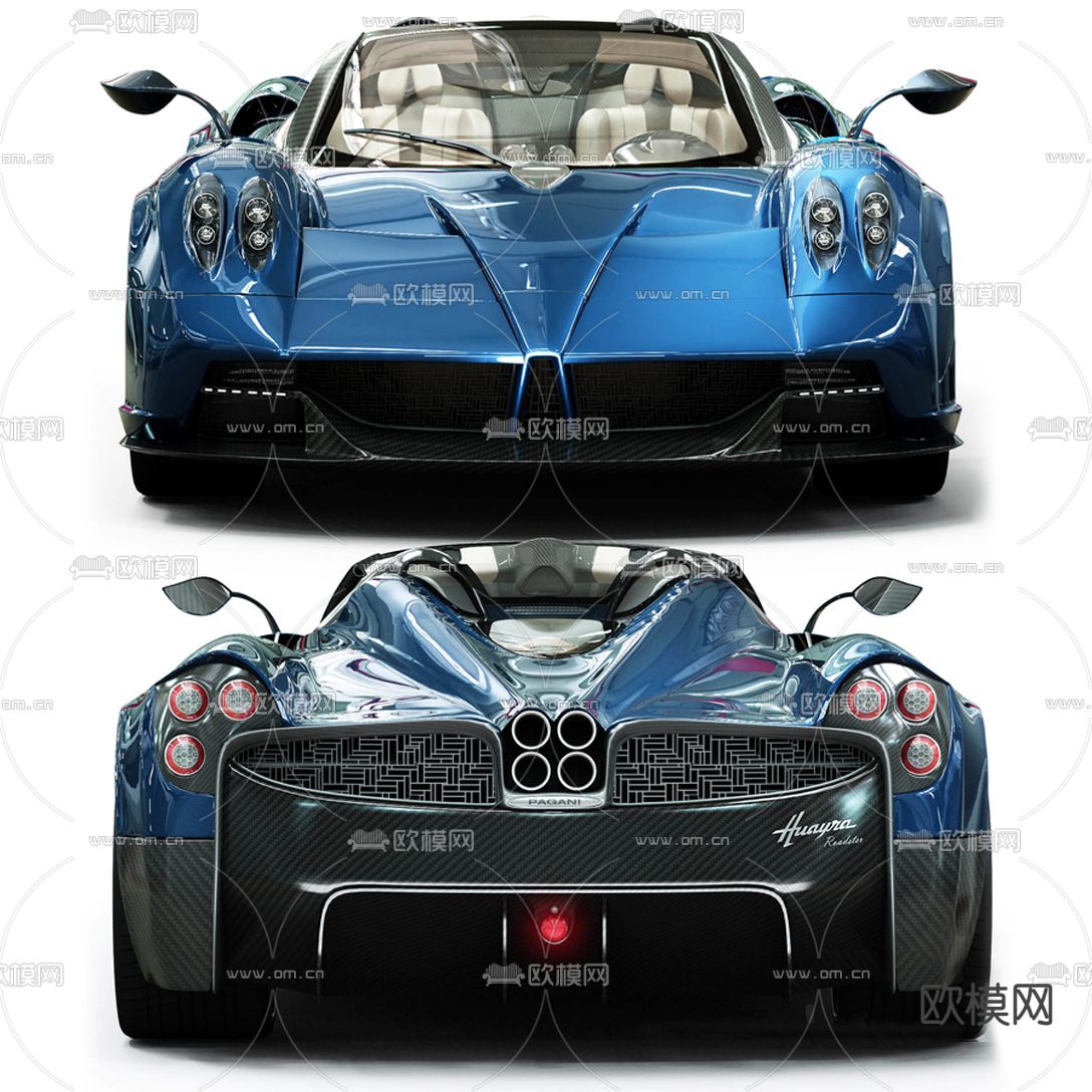 现代高档豪车跑车3d模型下载（渲染图2）