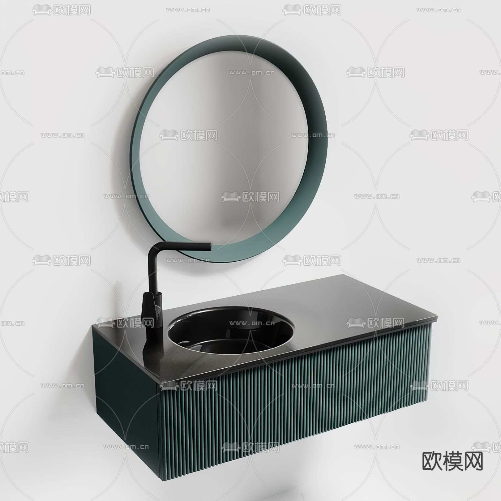 现代洗手台盆3d模型