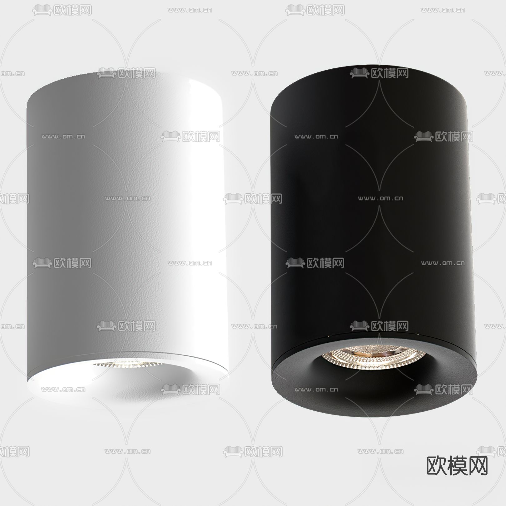 现代筒灯射灯3d模型