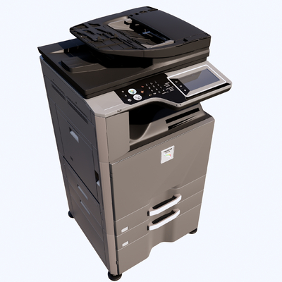  现代多功能立式复印机su模型 