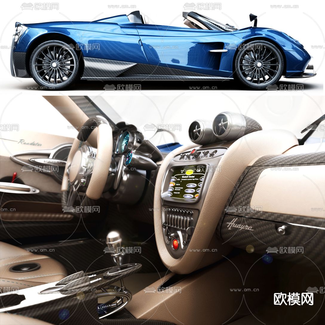 现代高档豪车跑车3d模型下载（渲染图3）