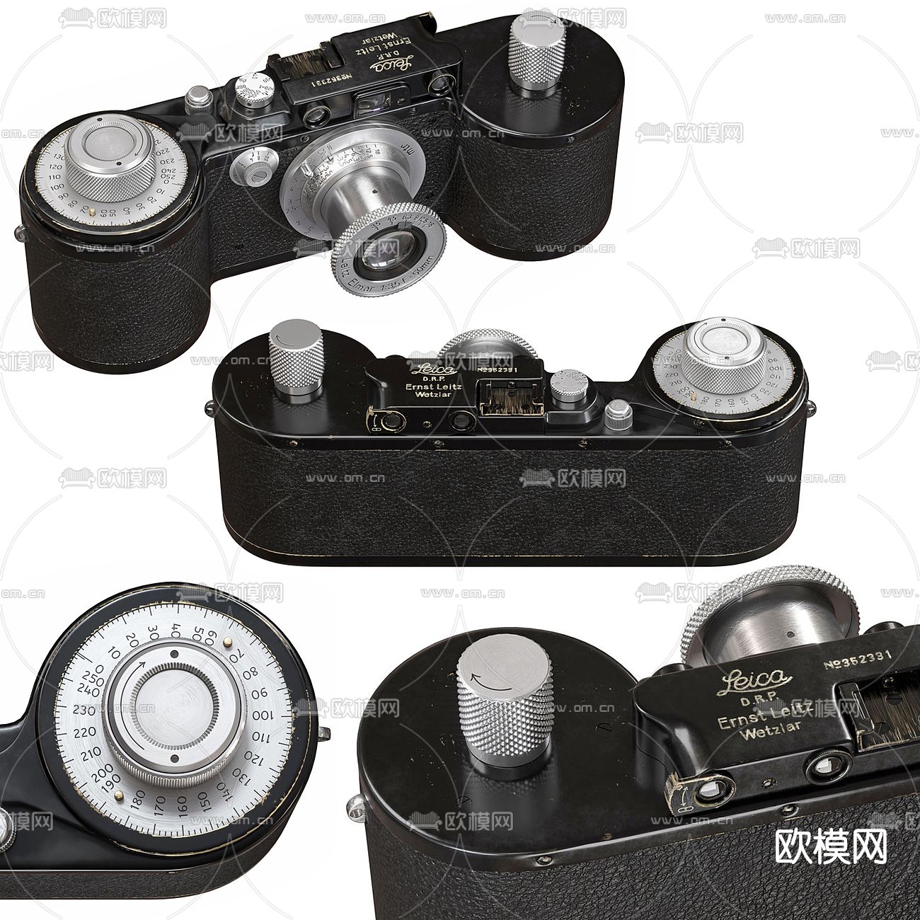 现代莱卡相机3d模型下载（渲染图1）