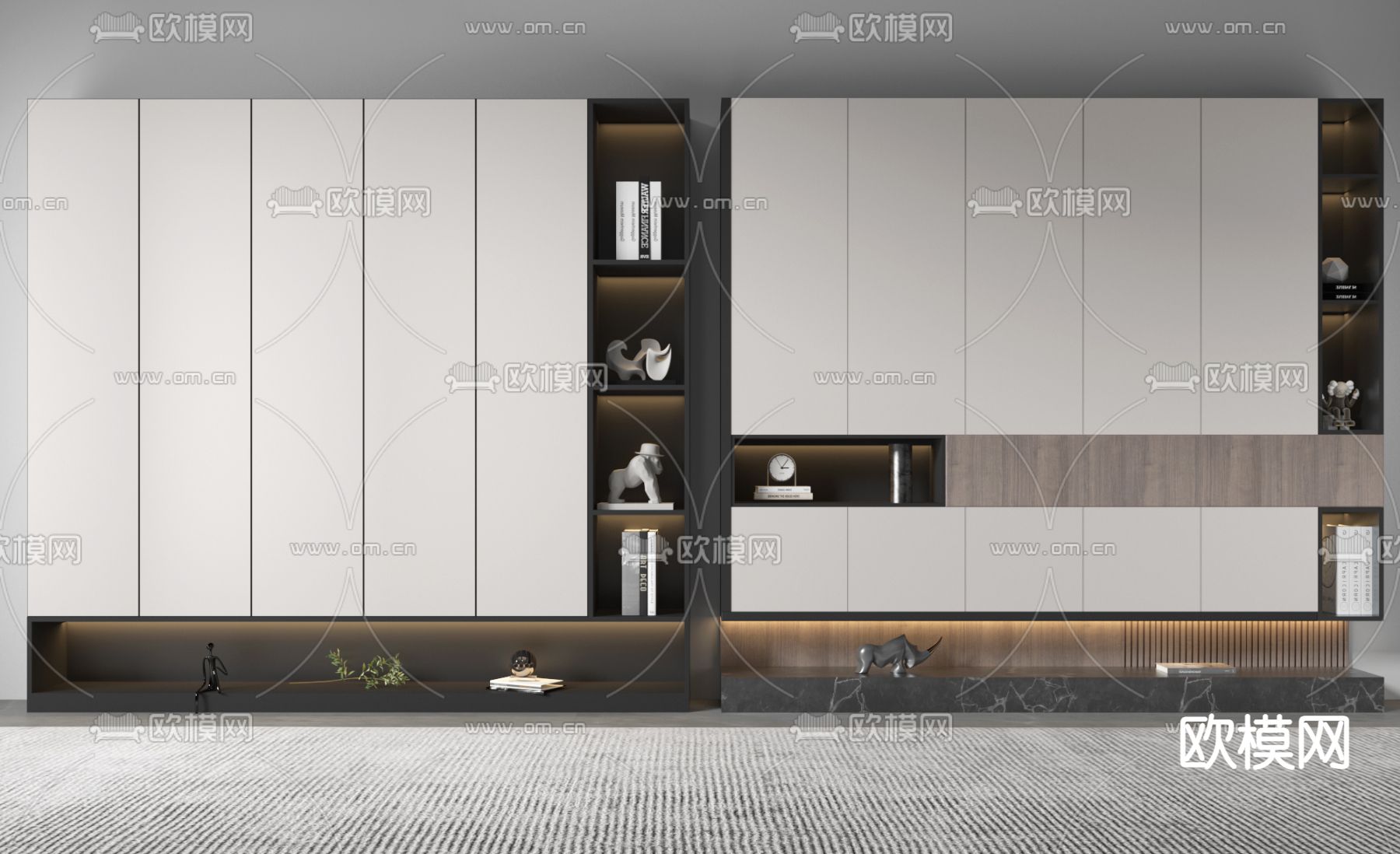 现代装饰柜3d模型