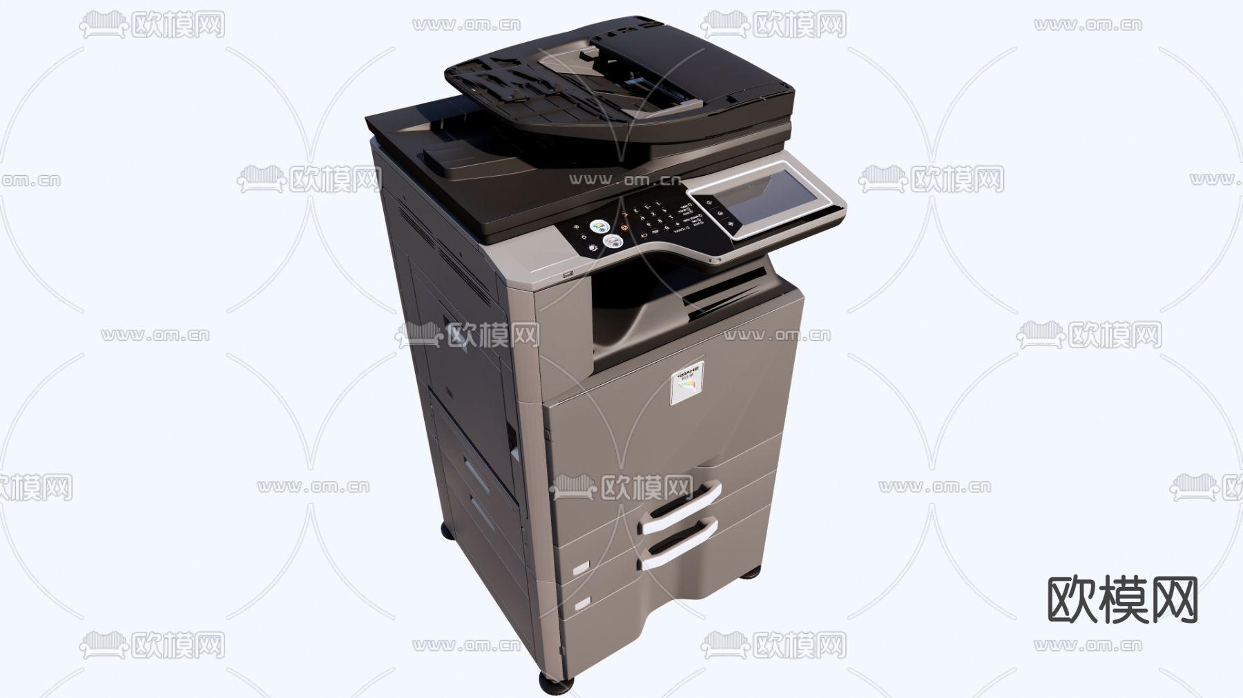 现代多功能立式复印机su模型下载（渲染图1）