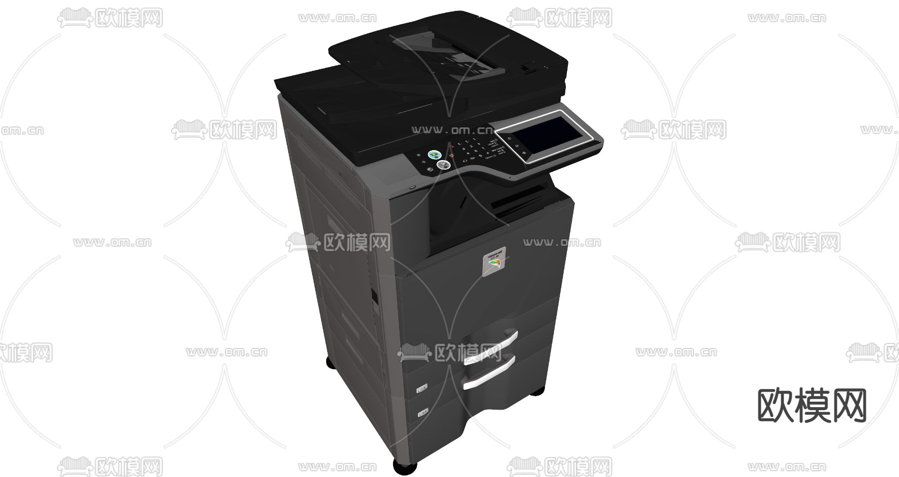 现代多功能立式复印机su模型下载（渲染图2）