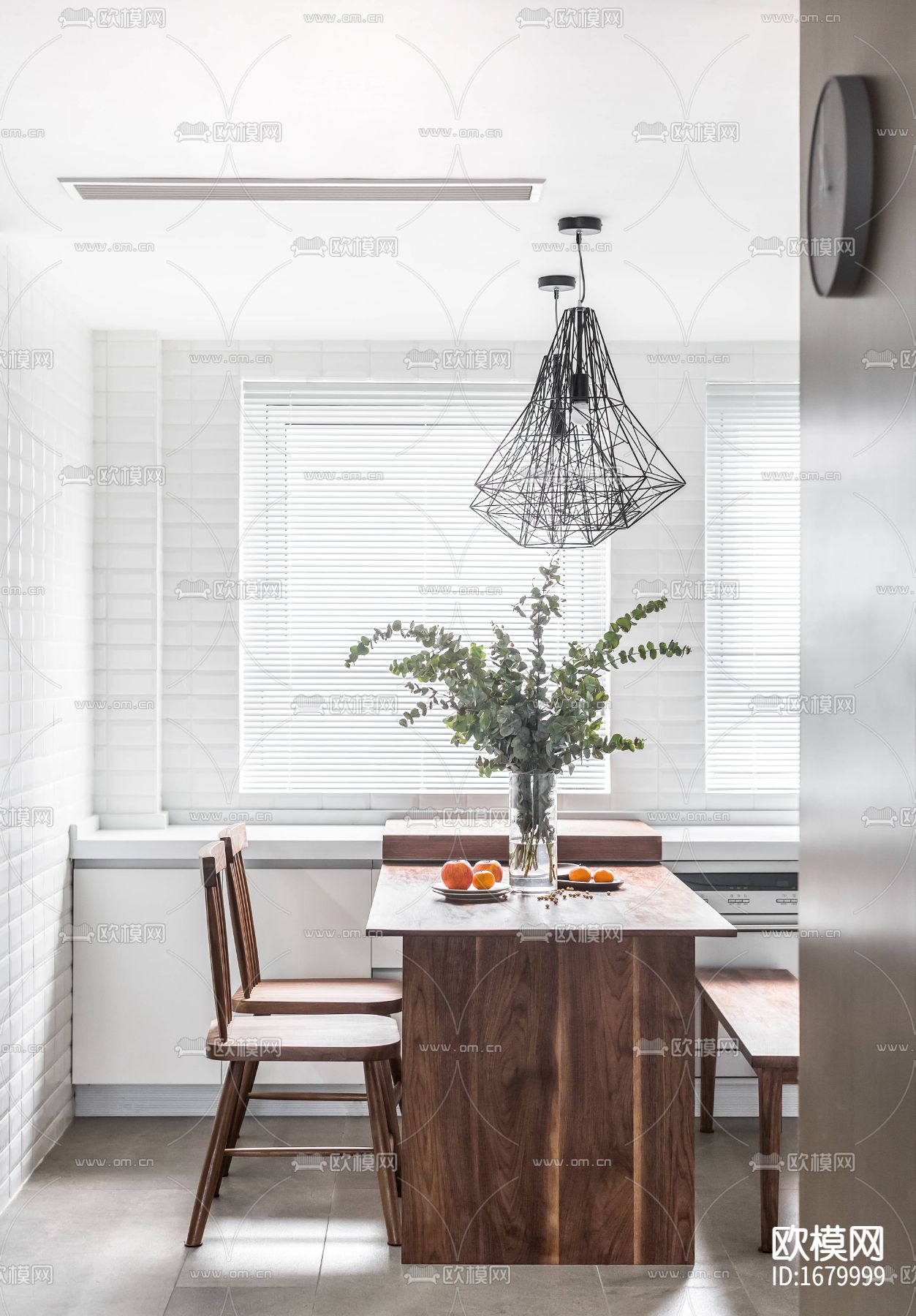 现代简约住宅施工图下载（渲染图2）