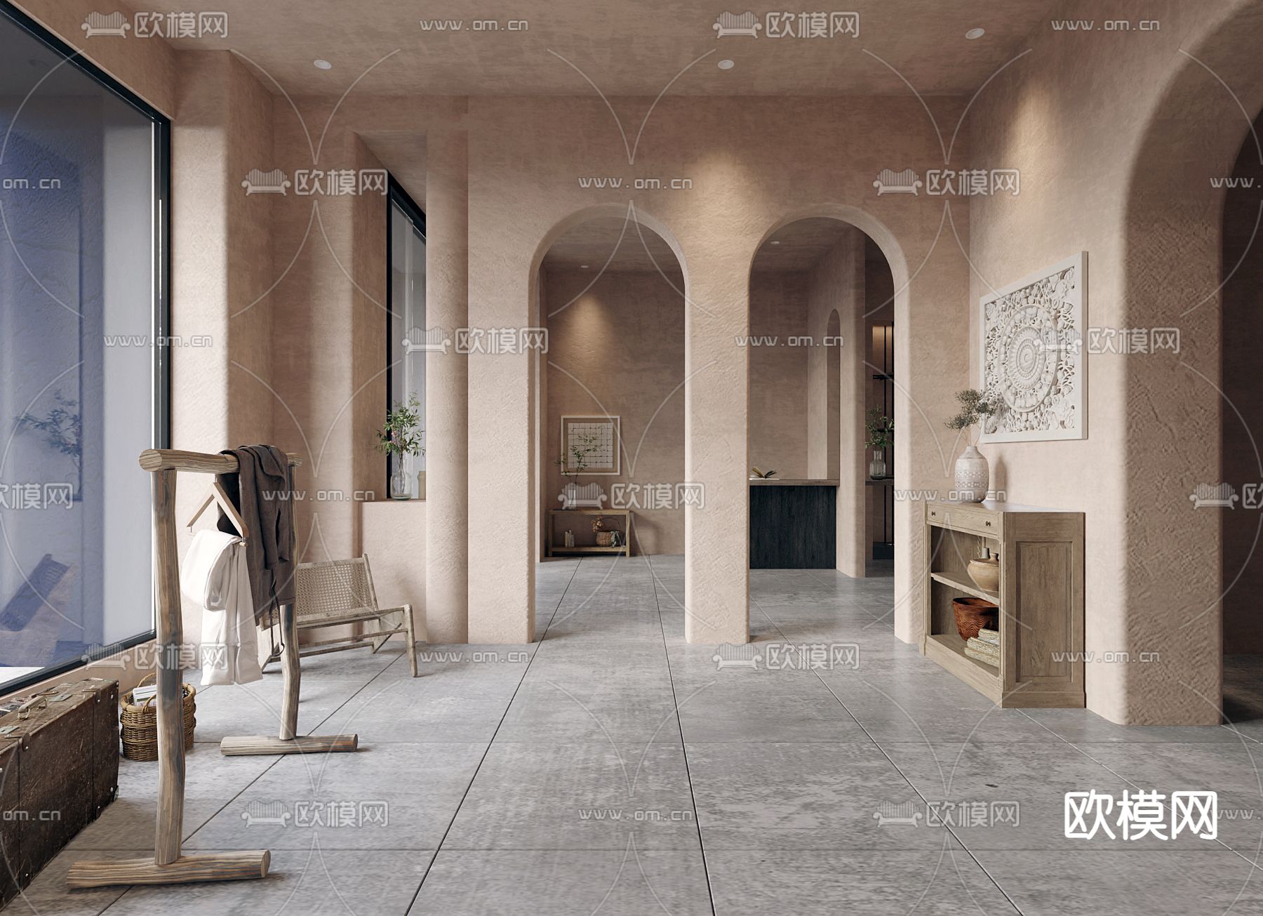 侘寂包包衣服专卖店3d模型下载（渲染图5）