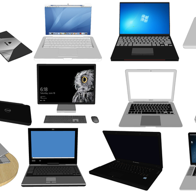  现代笔记本电脑su模型 