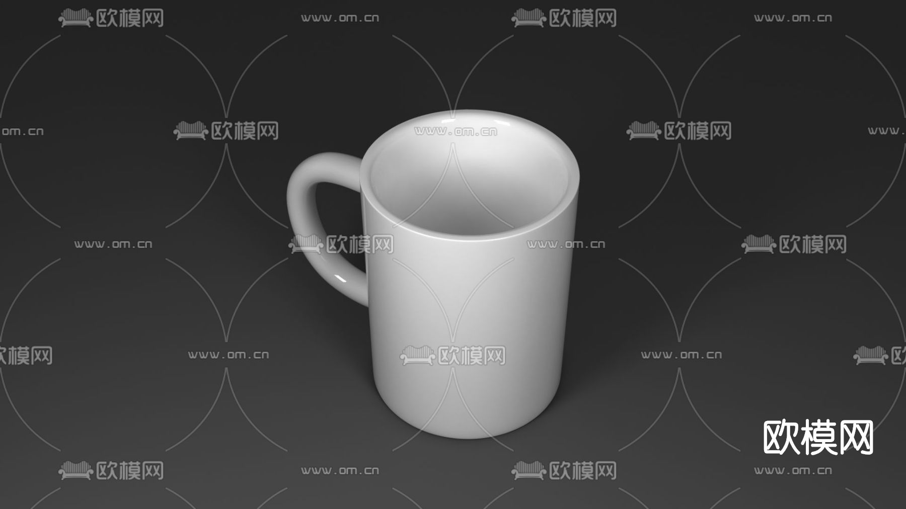 现代水杯杯子免费3d模型下载