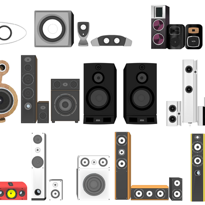  现代音响设备su模型 