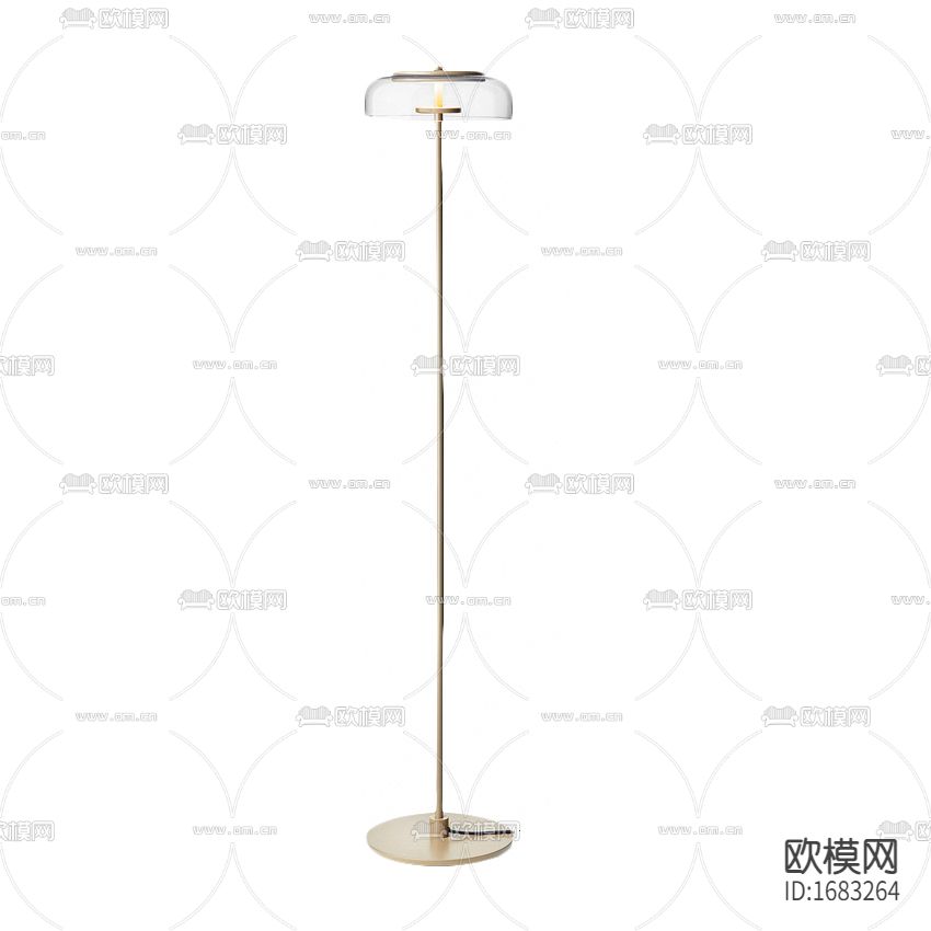 北欧极简金属玻璃落地灯