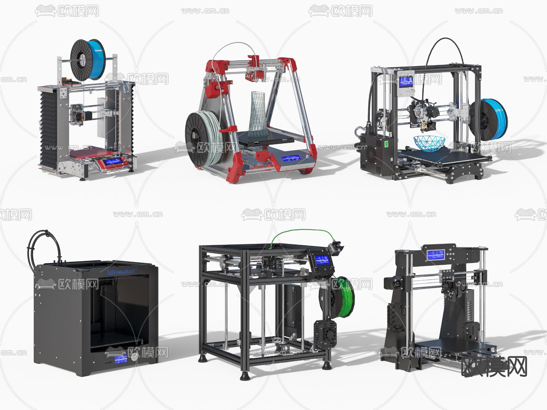 现代3D打印机3d模型下载
