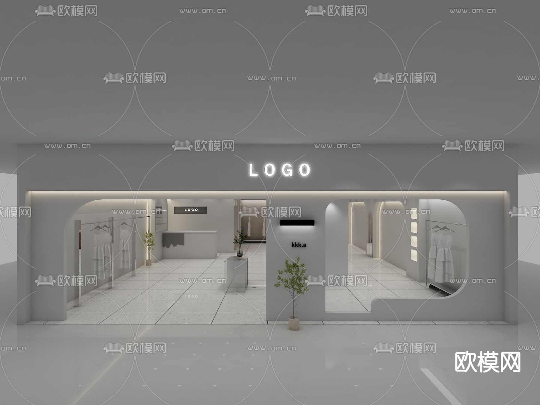 现代服装店免费3d模型下载_ID11475405_3dmax免费模型-欧模网