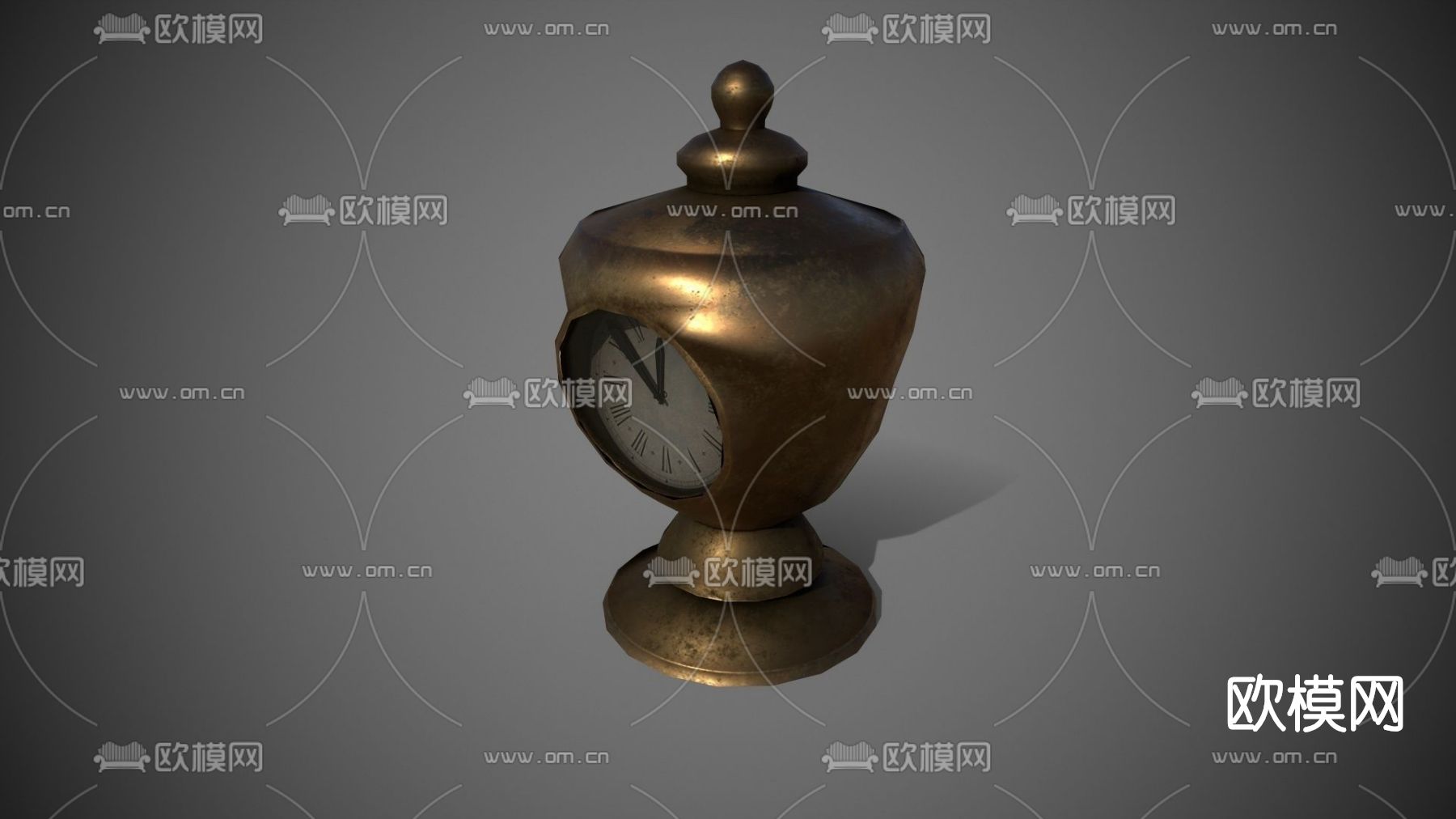 现代复古闹钟免费3d模型下载