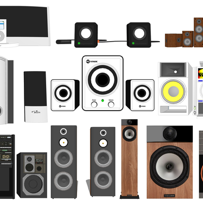  现代音响设备su模型 