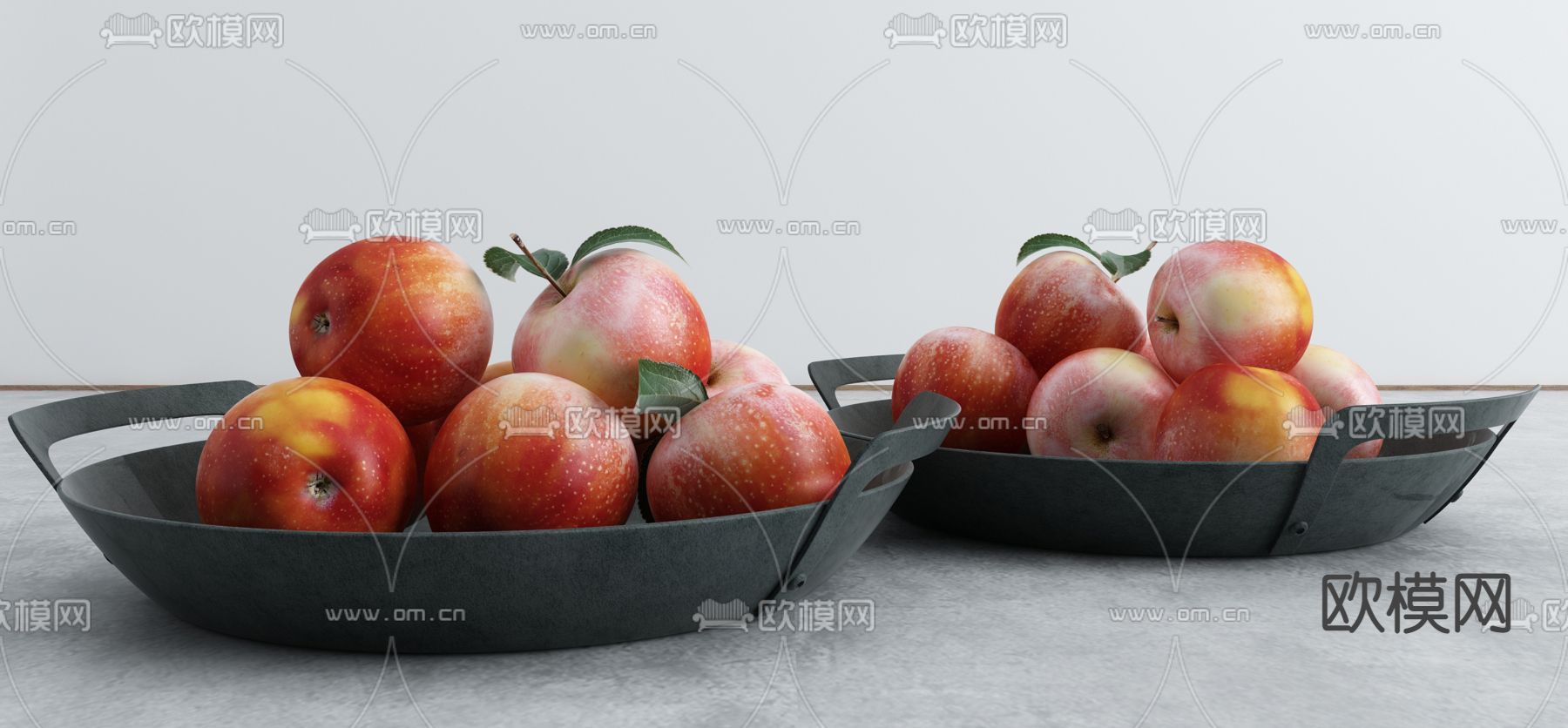 现代水果苹果3d模型