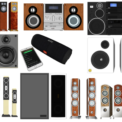  现代音响设备su模型 