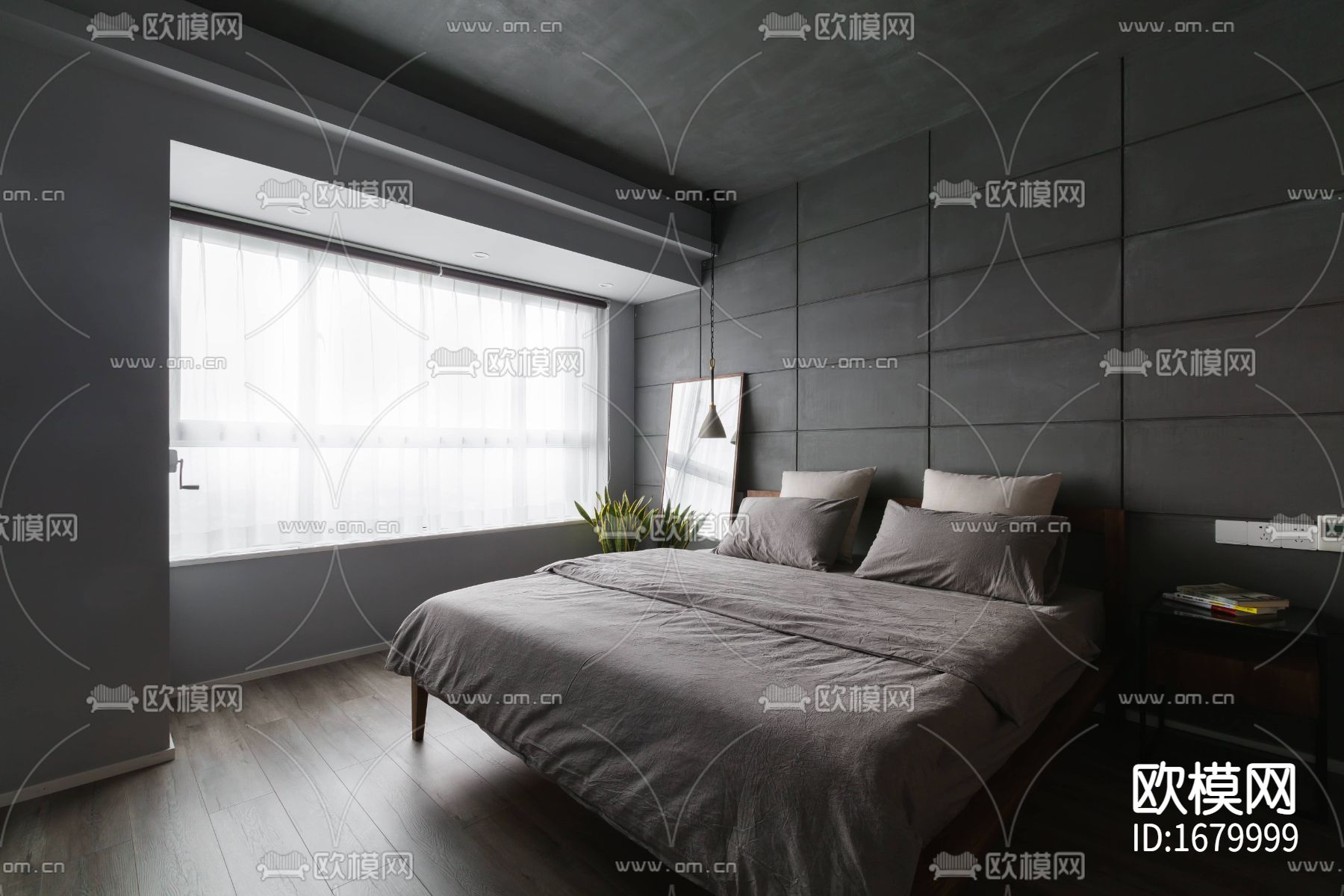 现代简约住宅施工图下载（渲染图4）