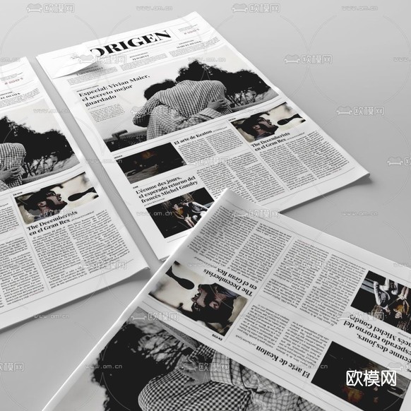 现代报纸免费3d模型下载