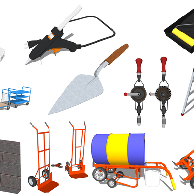  现代工业工具su模型 