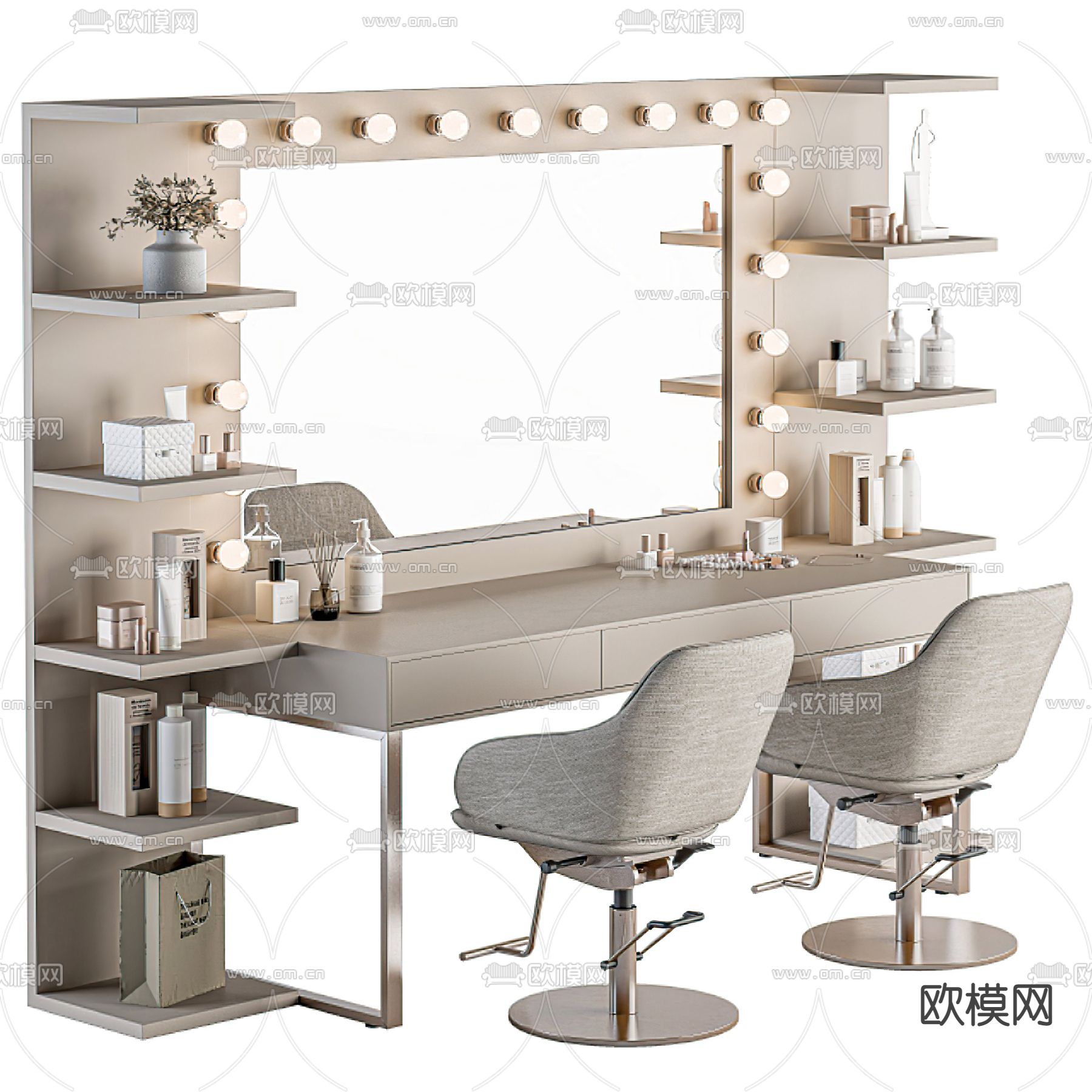 现代梳妆台3d模型