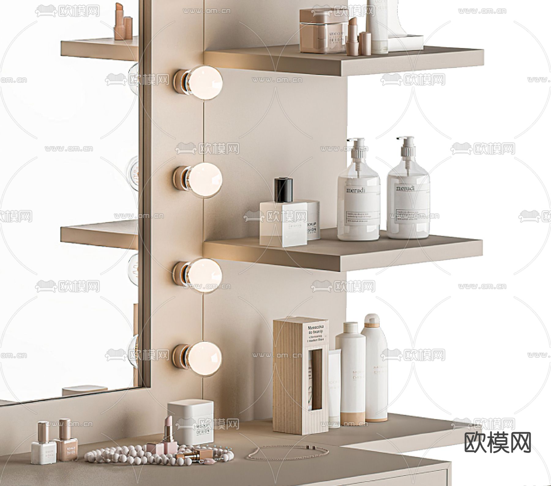 现代梳妆台3d模型