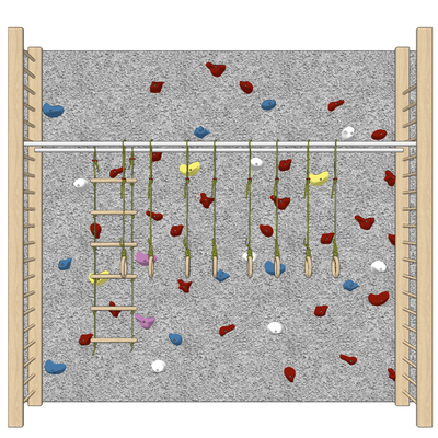  现代儿童攀岩墙su模型 