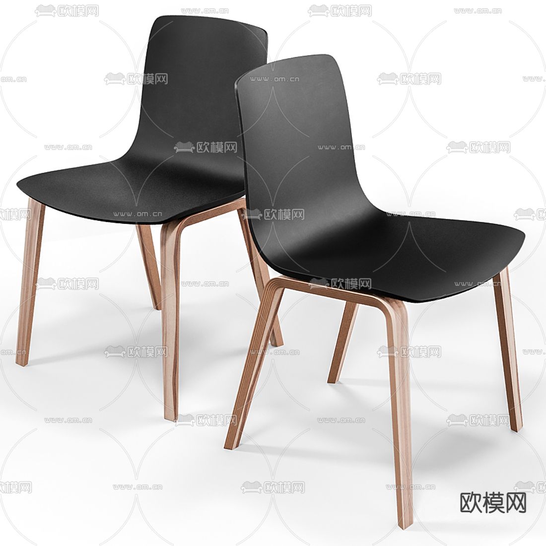 现代实木休闲桌椅3d模型