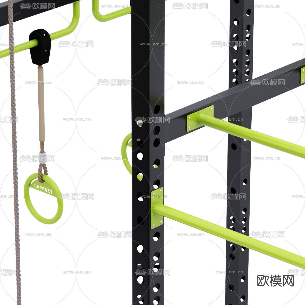 现代健身器材3d模型下载（渲染图2）