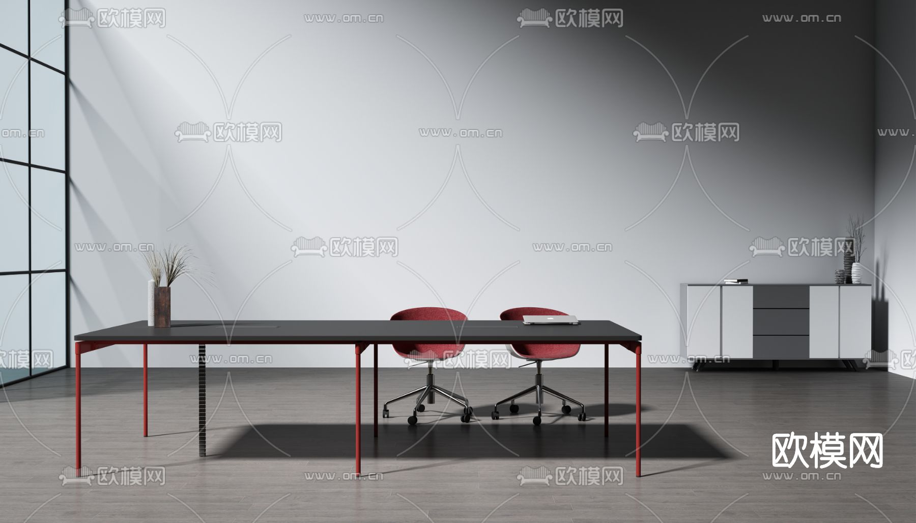现代会议桌椅3d模型