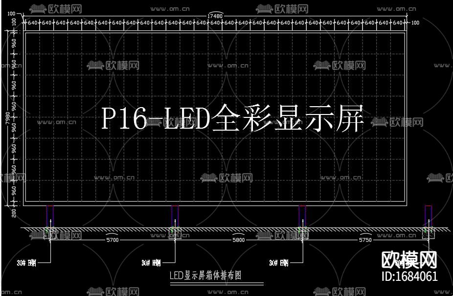 户外LED显示屏结构施工图下载（渲染图7）