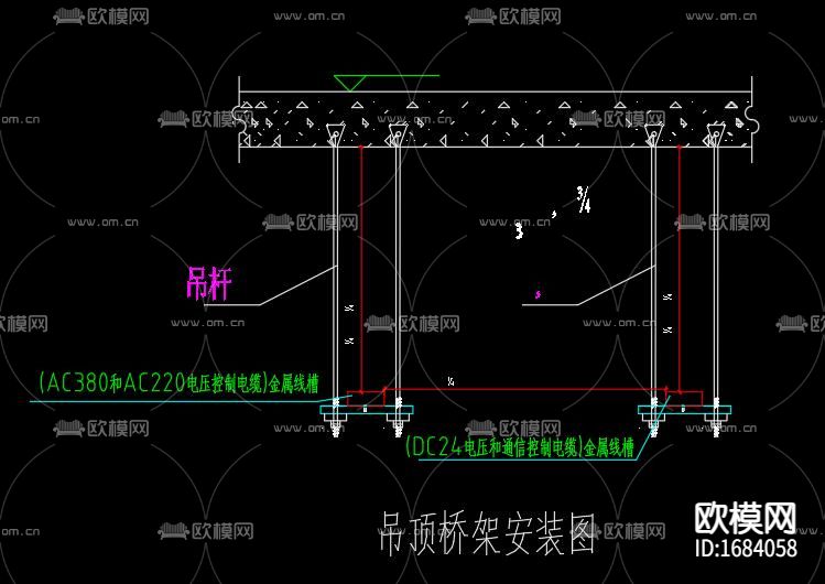 电气工程自控设备安装大样图下载（渲染图3）