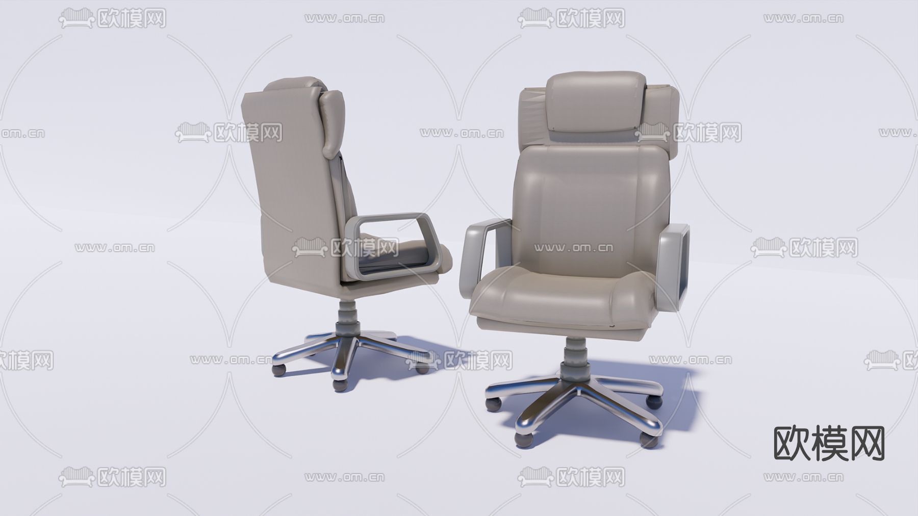 现代办公椅老板椅su模型下载（渲染图1）