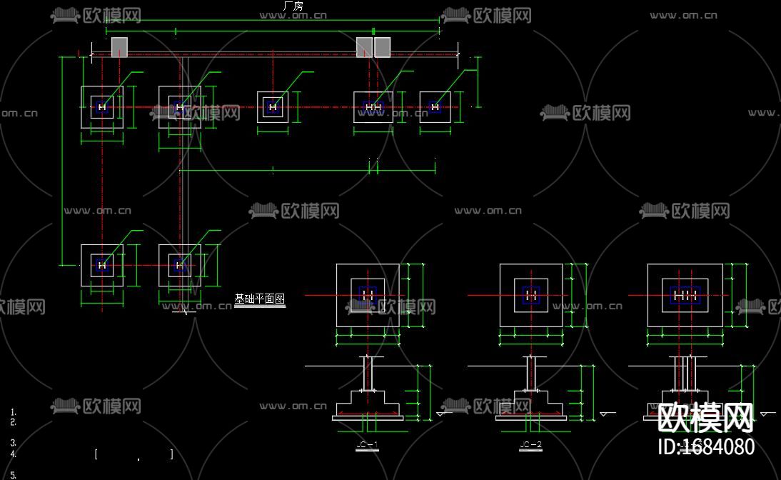 室外钢爬梯结构施工图下载（渲染图3）