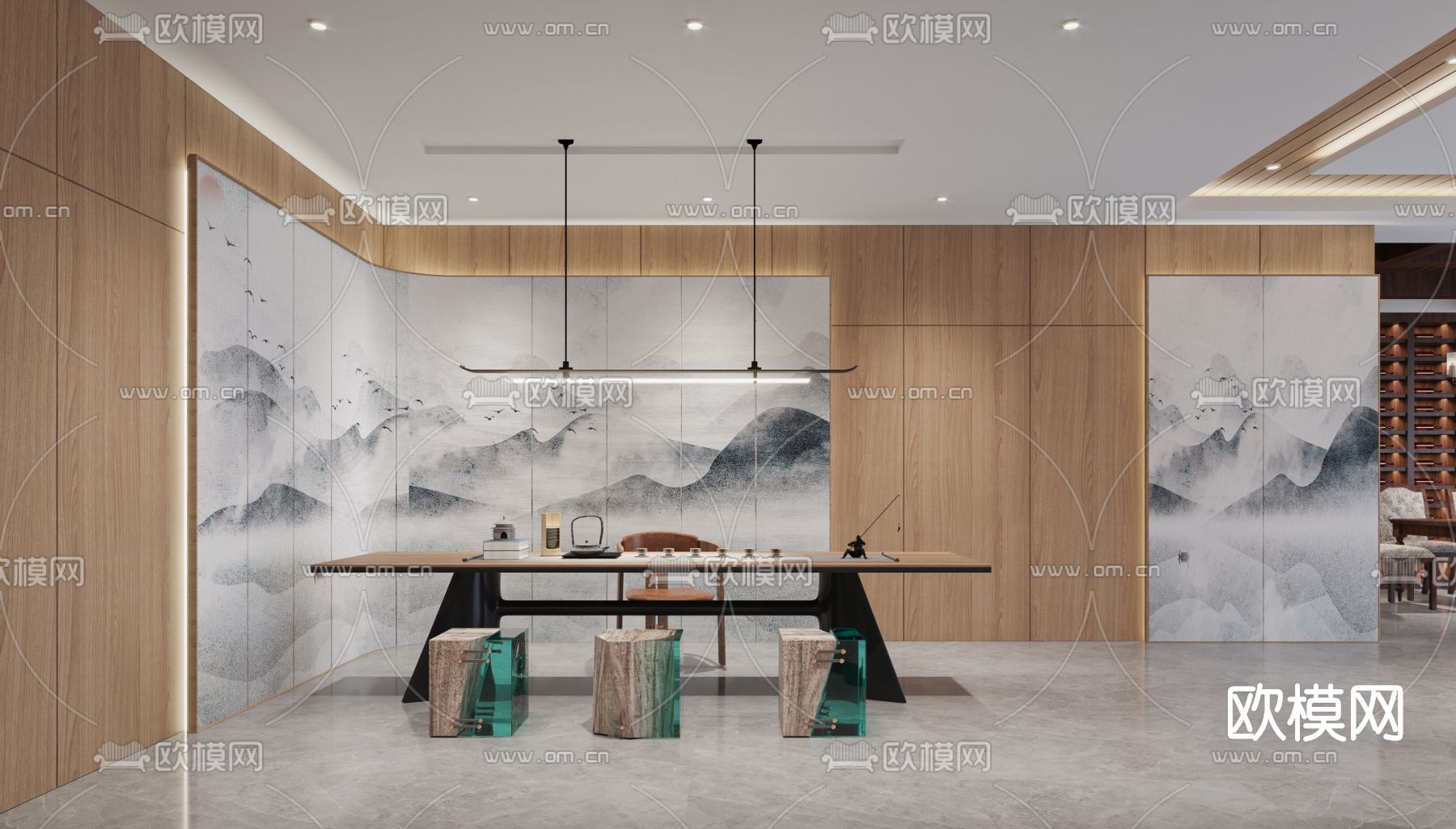 现代酒行酒庄3d模型