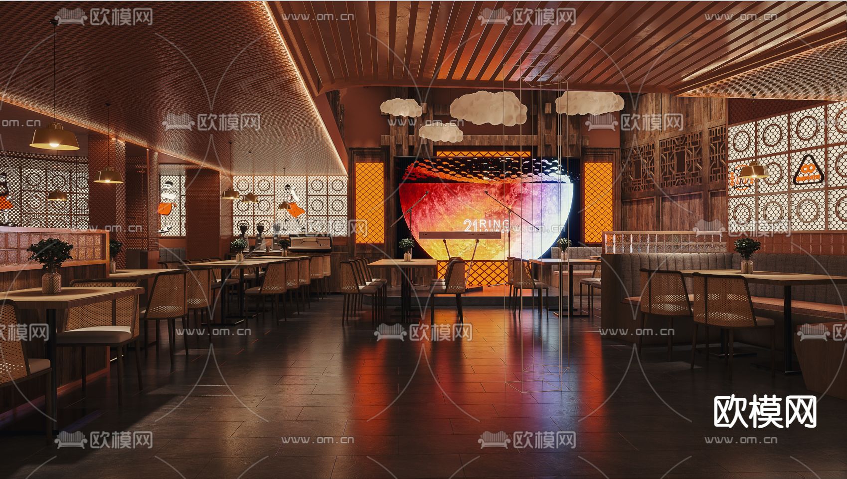 现代轻奢酒吧清吧3d模型下载（渲染图5）