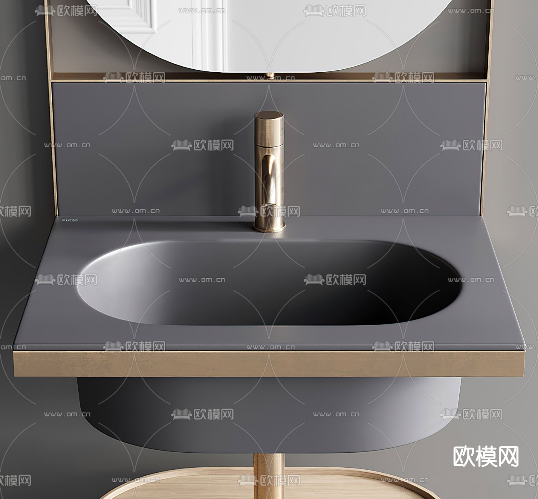 现代台盆洗手台3d模型