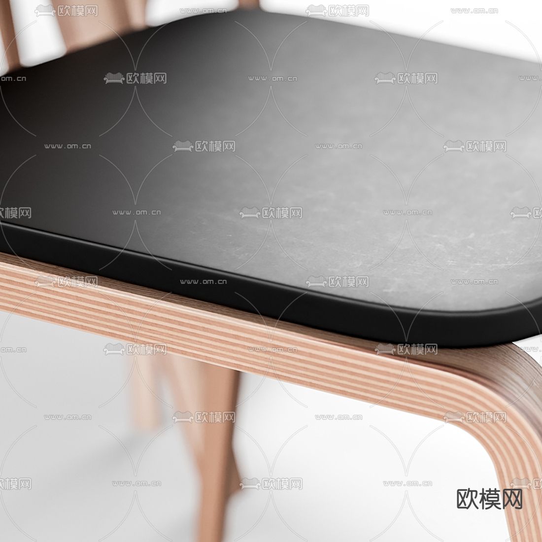 现代实木休闲桌椅3d模型