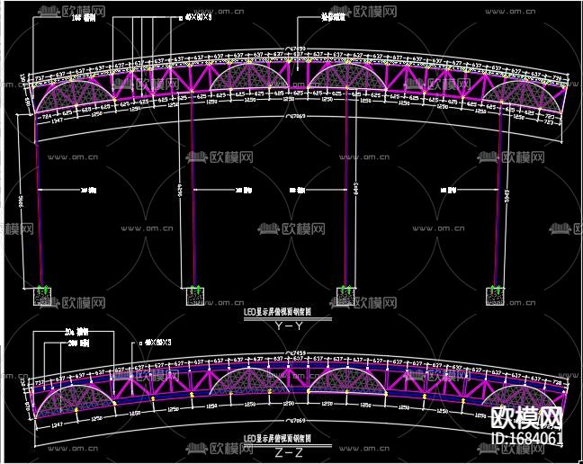 户外LED显示屏结构施工图下载（渲染图6）