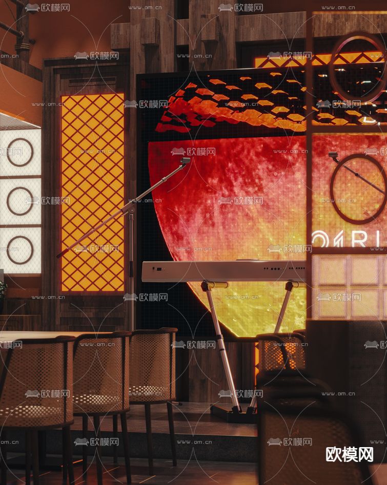 现代轻奢酒吧清吧3d模型下载（渲染图4）