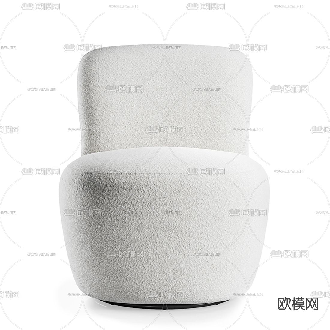 现代布艺单人沙发3d模型下载（渲染图2）