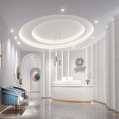 美容院前台3d模型下载下载