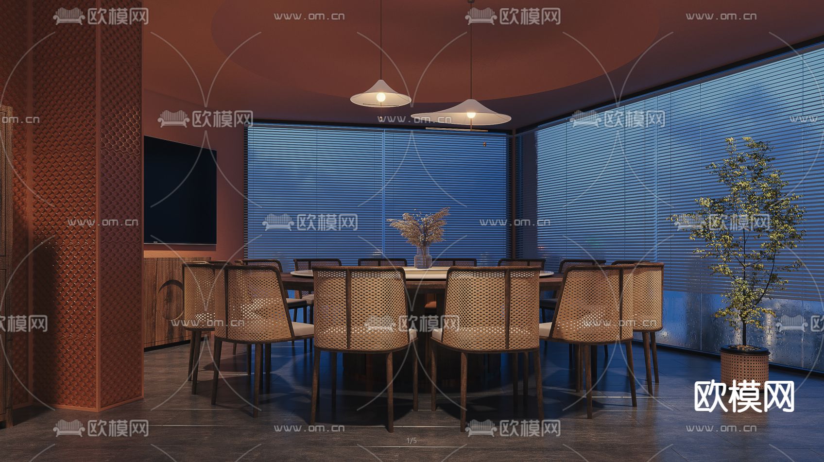 现代轻奢酒吧清吧3d模型下载（渲染图3）