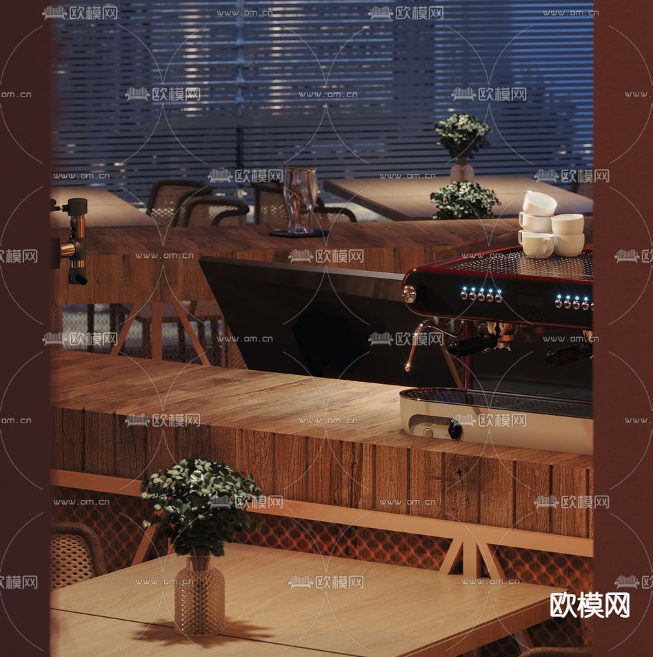 现代轻奢酒吧清吧3d模型下载（渲染图7）