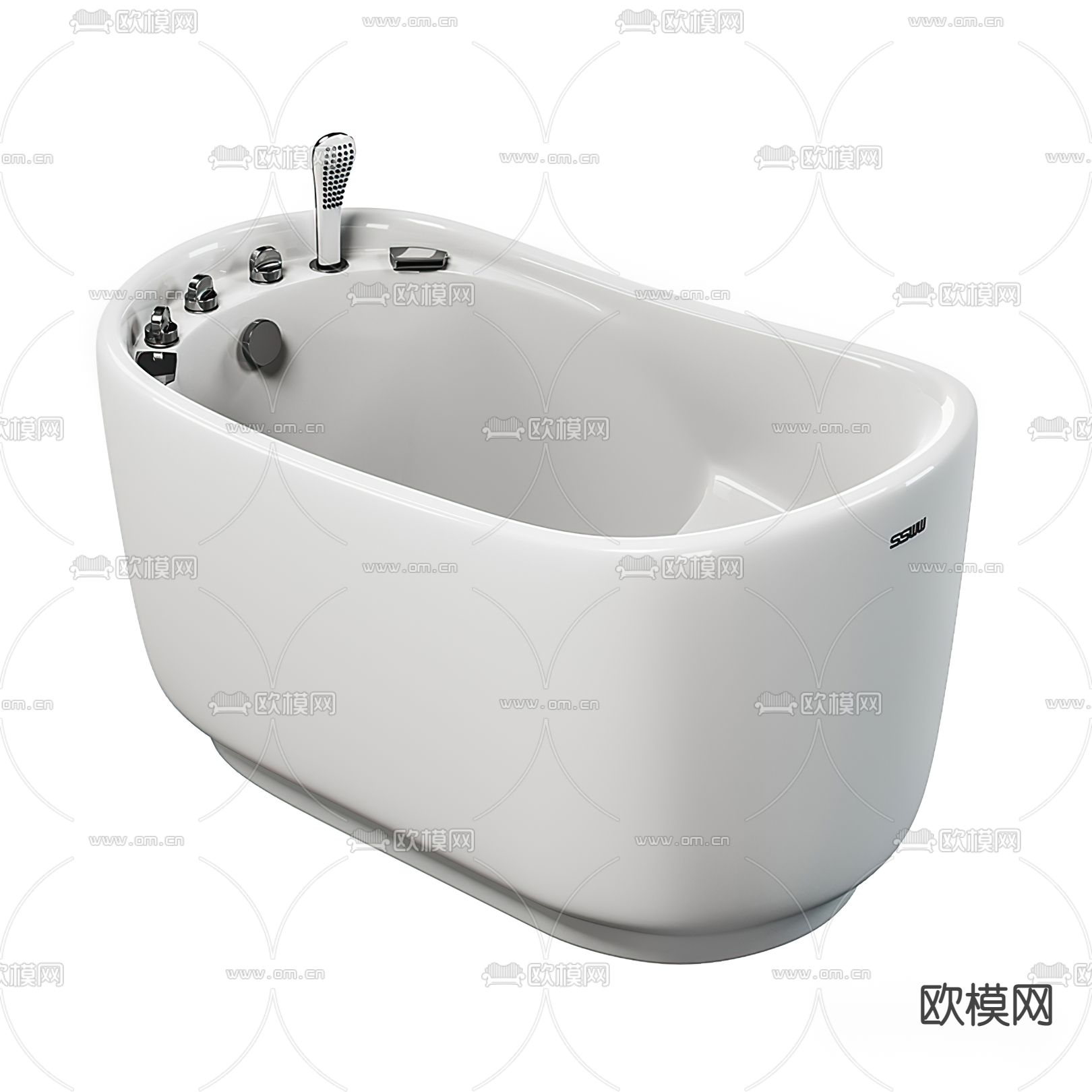 现代浴缸3d模型